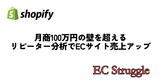 月商100万円の壁を超える｜リピーター分析でECサイト売上アップ